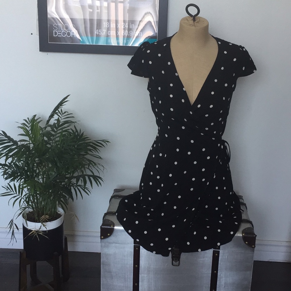 NWT Forever21 Polka Dot Wrap Dress